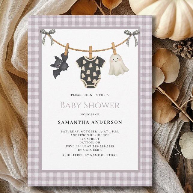 Invitation Baby shower Halloween neutre pour les femmes (Créateur téléchargé)