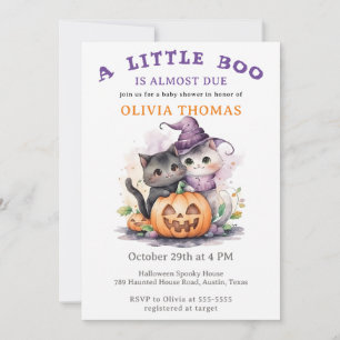 Invitation Baby shower Halloween Petits Chats de B
