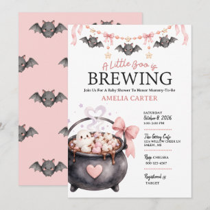 Invitation Baby Shower Halloween Une petite chauve-souris est