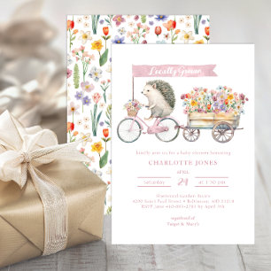 Invitation Baby shower Hérisson aquarelle