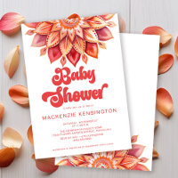 Baby shower hippie moderne Boho rose Retro
