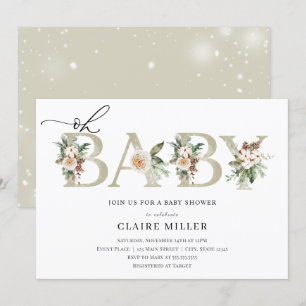 Invitation Baby shower Hiver Oh