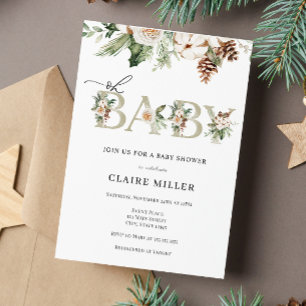 Invitation Baby shower Hiver Oh