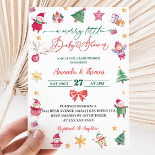 Invitation Baby Shower Hivernal Joyeux