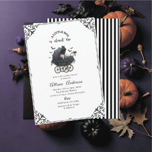 Invitation Baby shower Holloween Citrouille Little Boo