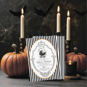 Invitation Baby shower Holloween Citrouille Little Boo