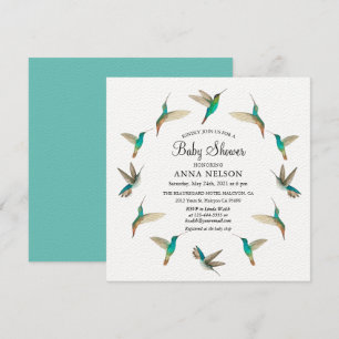 Invitation Baby shower Hummingbirds