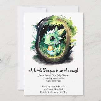 Invitation Baby shower Imaginaire Dragon
