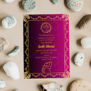 Invitation Baby shower indien Godh Bharai Hindu
