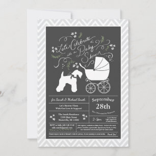 Invitation Baby shower irlandais Kerry Blue Terrier