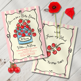 Invitation Baby shower italien de tomate cerise