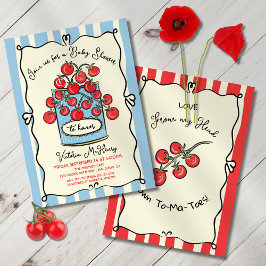 Invitation Baby shower italien de tomate cerise