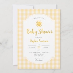 Invitation Baby-Shower Jaune Sunshine