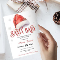 Baby shower Jolly Santa Hat