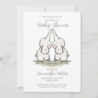 Baby shower Jumeaux Mets Par Mail Elephants