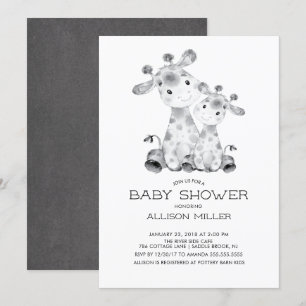 Invitation Baby shower Jungle Giraffe