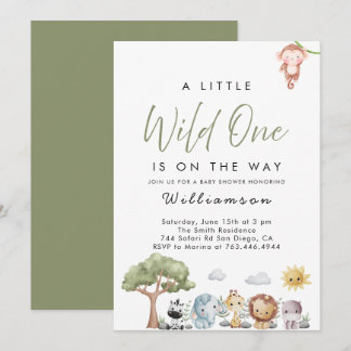 Invitation Baby shower Jungle Safari