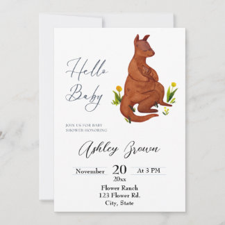 Invitation Baby shower Kangaroo