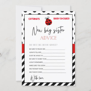 Invitation Baby shower Ladybug - Nom modifiable, 5x7