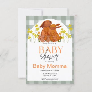 Invitation Baby shower lapin