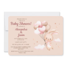 Baby shower lapin lapin en bois rose