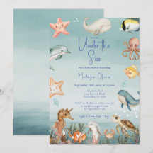 Baby Shower Les Animaux de l'Océan Sous La Mer