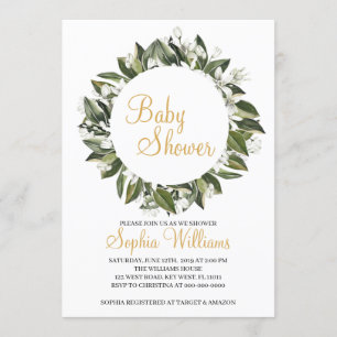 Invitation Baby shower Lilies