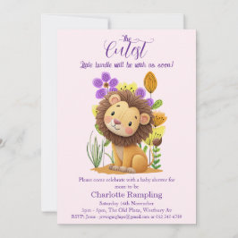 Invitation Baby shower Lion Cub