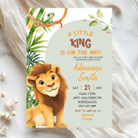 Baby Shower Lion Vert Petit Roi En Route
