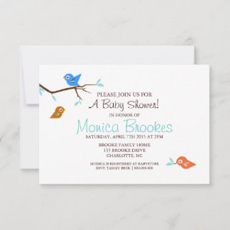 Invitation baby shower | Little Birdie Boy White