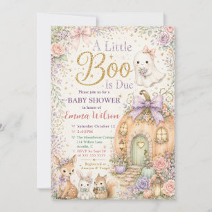 Invitation Baby Shower Little Boo en forêt