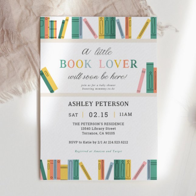 Invitation Baby shower Little Book Lover Storybook (Créateur téléchargé)