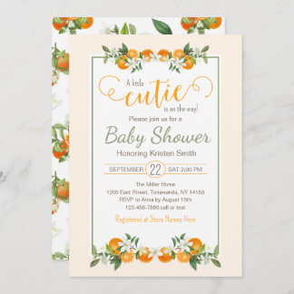 Invitation Baby shower Little Cutie