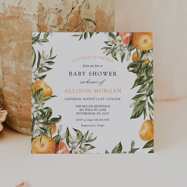 Invitation Baby shower Little Cutie (Créateur téléchargé)