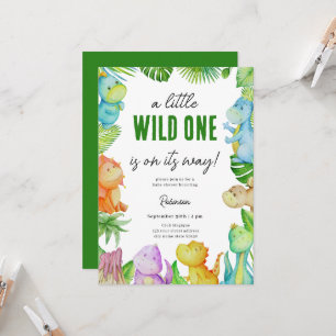 Invitation Baby shower Little Dino