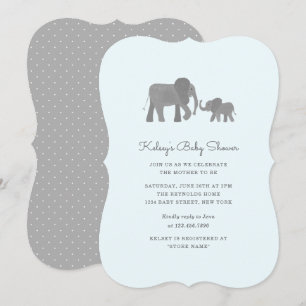 Invitation Baby shower Little Elephant