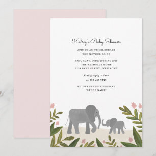 Invitation Baby shower Little Elephant