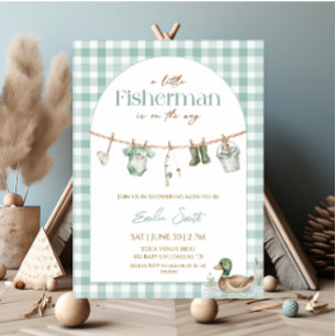Invitation Baby-Shower Little Fisherman Boy 