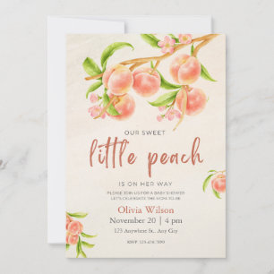 Invitation Baby shower Little Peach