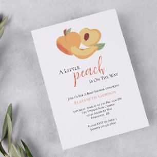 Invitation Baby shower Little Peach