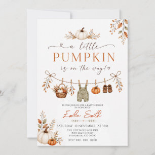Invitation Baby Shower Little Pumpkin Est En Route