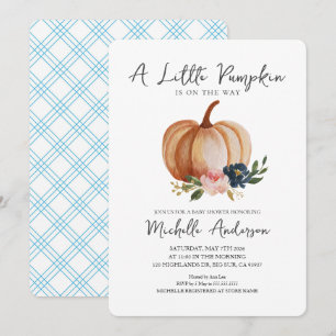 Invitation Baby Shower Little Pumpkin Est Sur Le Chemin