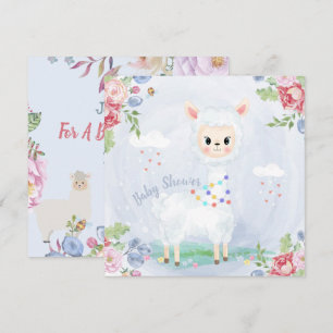 Invitation Baby shower Llama/Alpaca