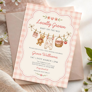 Invitation Baby Shower Local de Vêtements Suspendus