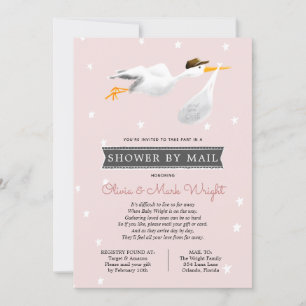 Invitation Baby shower longue distance par courrier