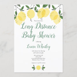 Invitation Baby shower longue distance saupoudré par des citr