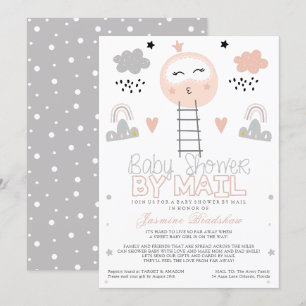 Invitation Baby shower longue distance vers la Lune
