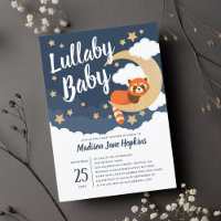 Baby shower Lullaby Baby Red Panda Moon
