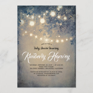 Invitation Baby shower   Lumières du jardin