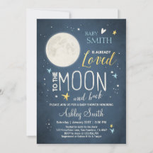 Baby shower Lune et Stars Boy Baby shower bleu